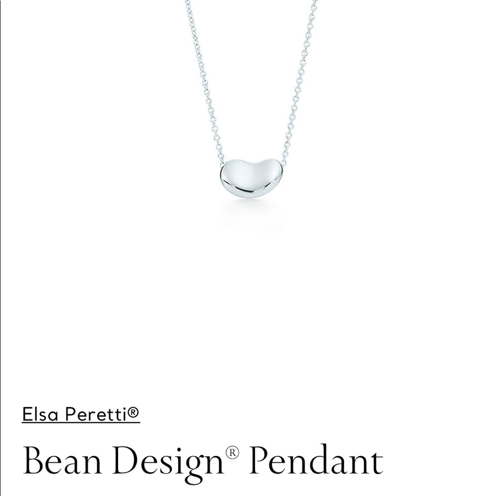 Tiffany 925 silver bean design necklace